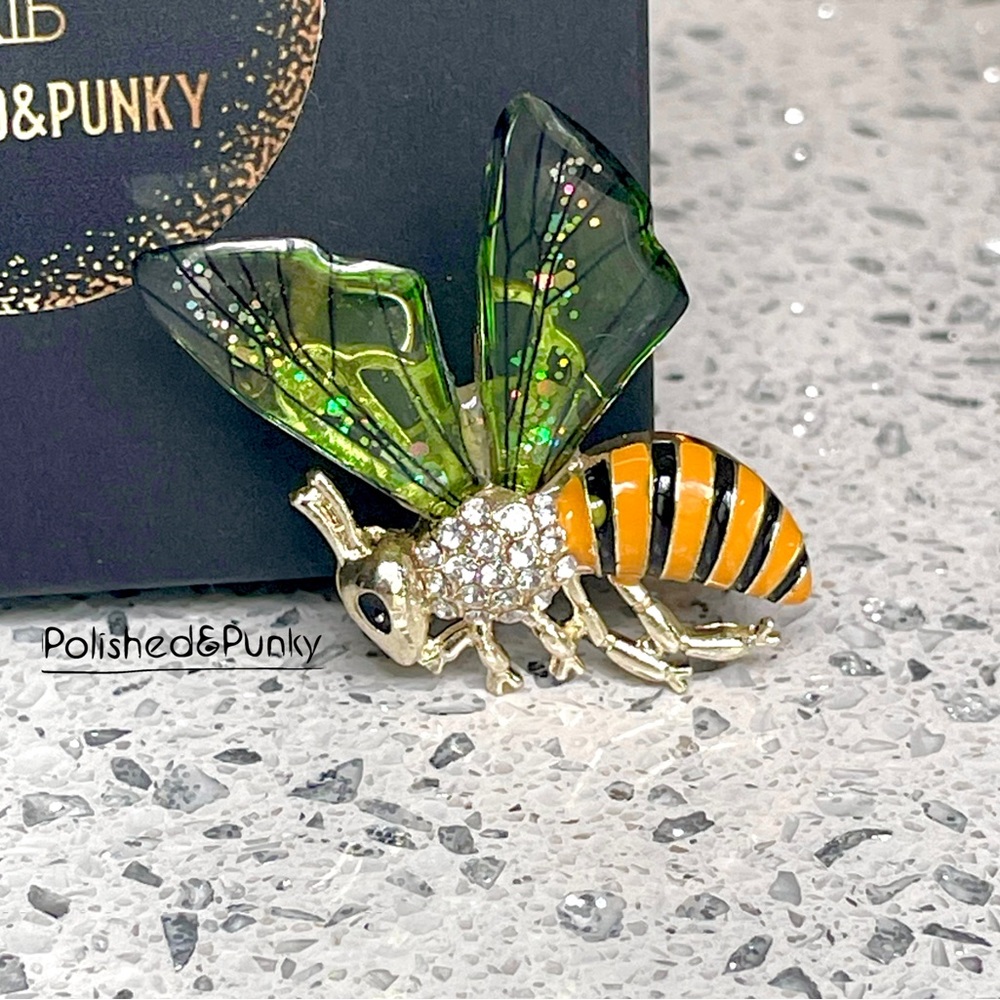 Gold Bee Brooch ~ Bee Pin ~ Honey Bee Brooch ~ Honeybee Pin in Gift Box